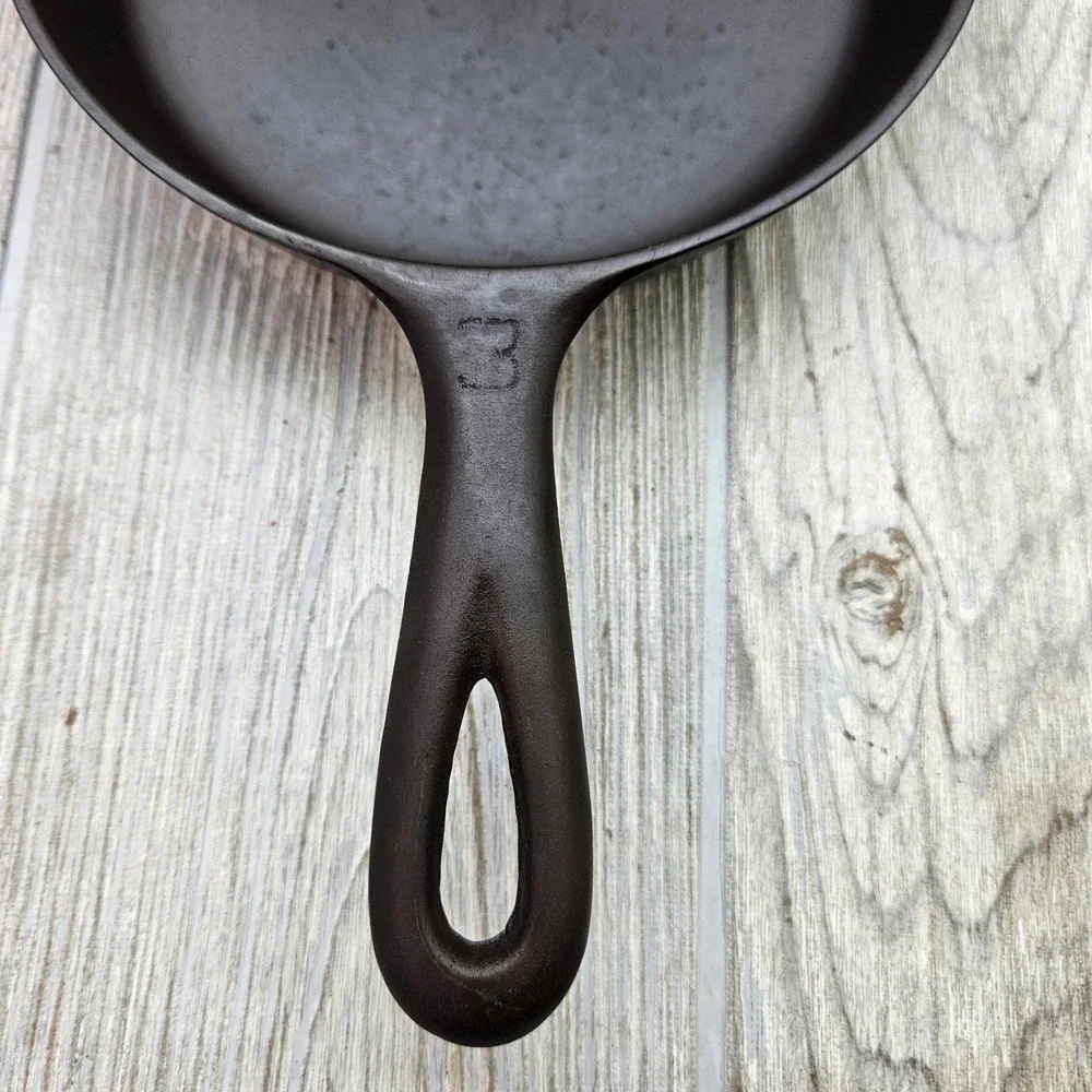 Griswold Small Block Logo No. 3 Cast Iron Skillet Erie PA 709 C 6